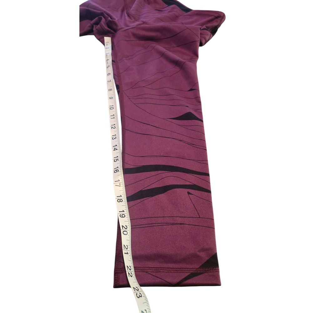 Lucy Activewear Crop Leggings High Waist Athletic Yoga Pants Purple SZ S - Picture 7 of 8
